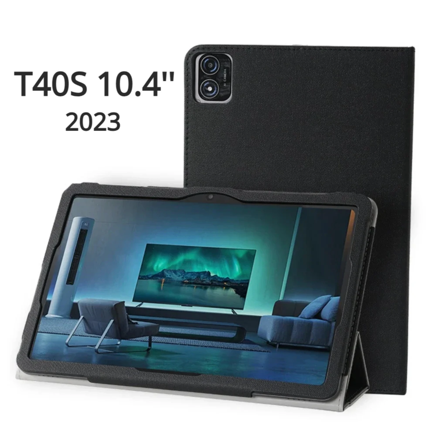 Premium Quality Protective Smart Folding Stand PU Leather Case for T40S 2023 10.4 inch Tablet - Stylish and Durable Tab Cover Sh