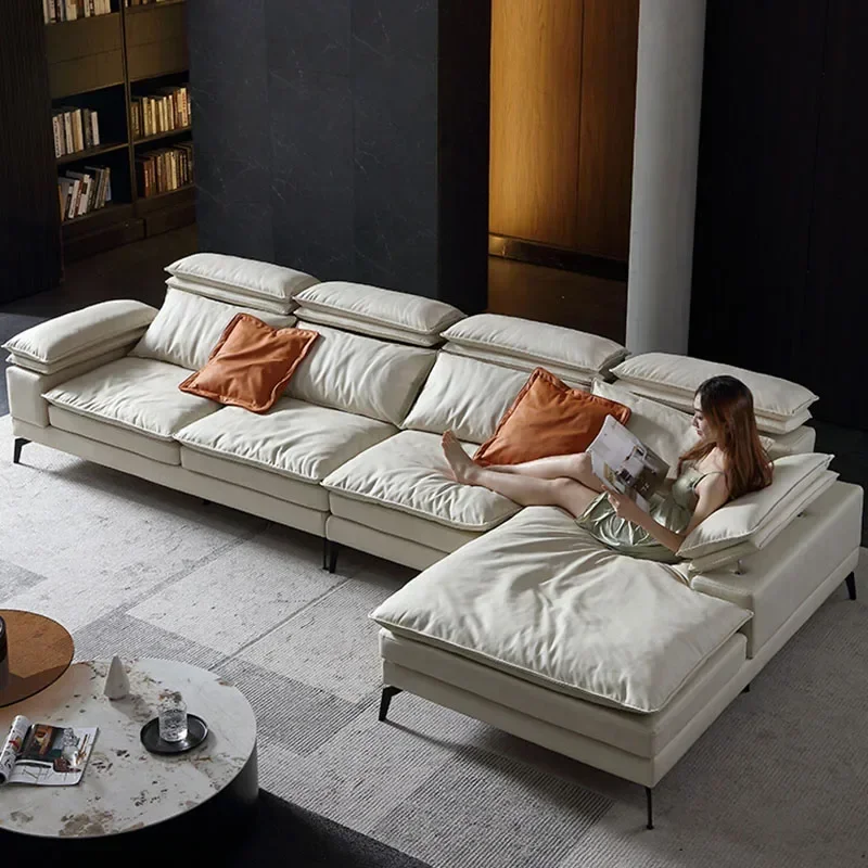 Lazy Couch Living Room Sofas Floor Luxury Modern Accent Nordic Sofas Fabric Filling Relaxing Minimalist Muebles Trendy Furniture