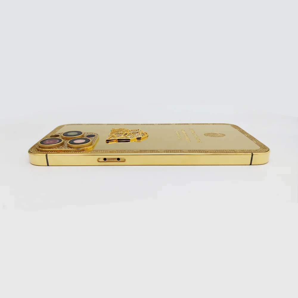 New Gold Plated Exquisite Deep Carving Electroplating Mobile Phone Cover Case Frame With Zircon For iphone