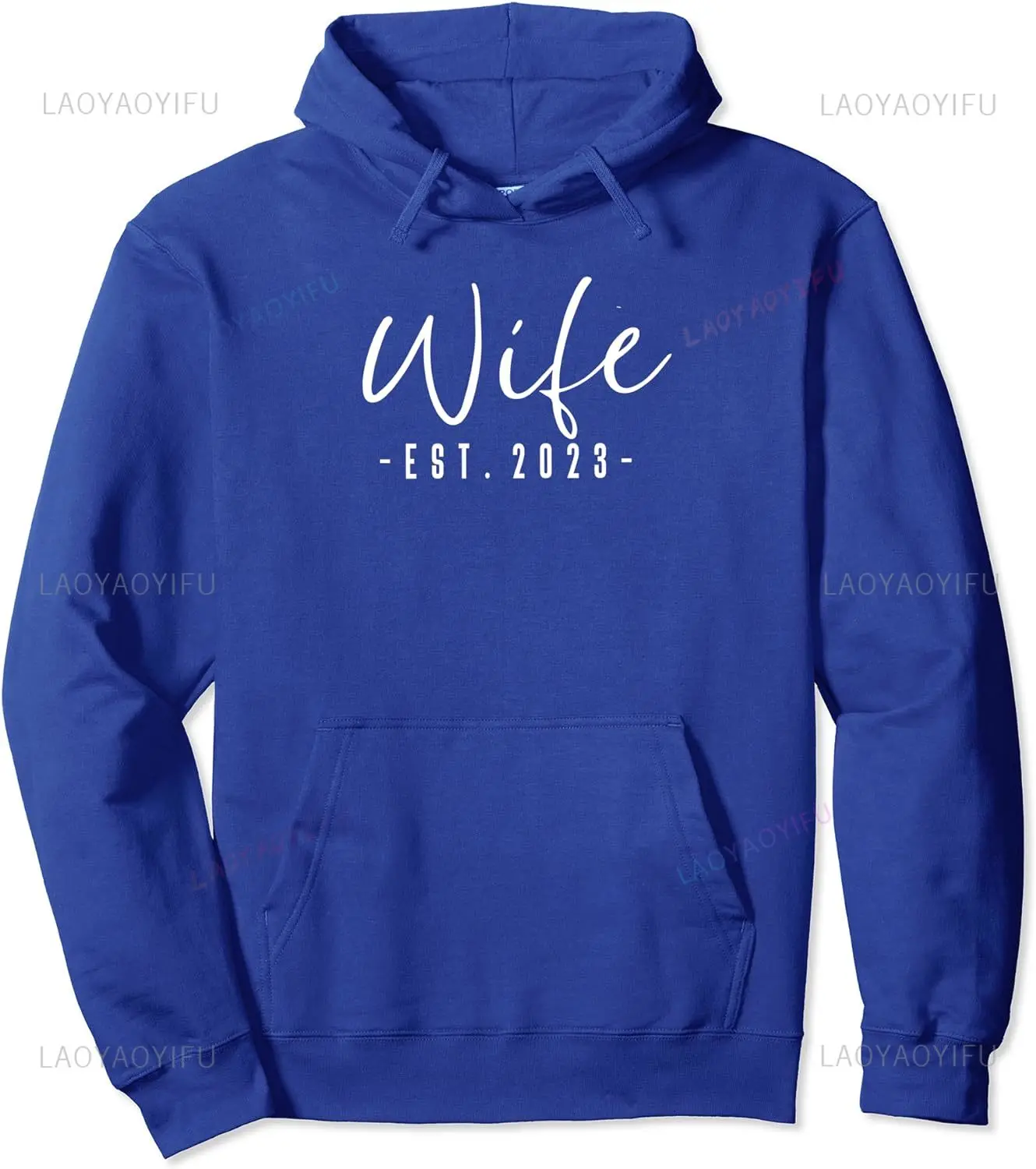 Wife Est 2023 New Style Hoodie Just Married Honeymoon Romance Boy Pullover Wedding Couples Girl Hoodie Funny Pair Sweatshirt