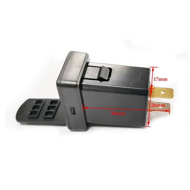 NCSMT Car Quick Charge 3 Charging Ports Charger Dual USB Adapter for Mitsubishi Outlander 3 2018 2019 Red Light