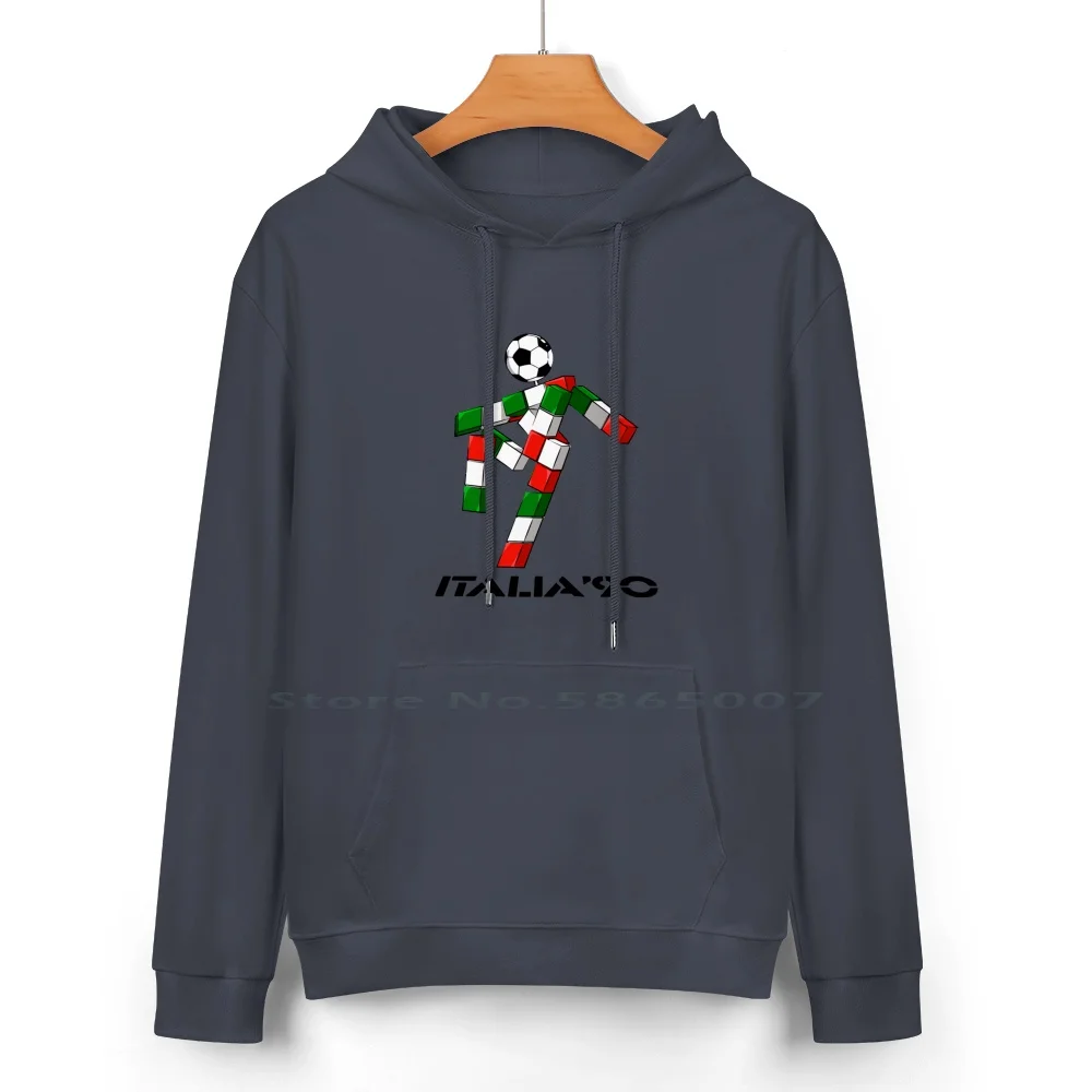 Ciao 1990 Mascot Pure Cotton Hoodie Sweater 24 Colors Soccer Football Vintage Sport Italia Fans Retro Cup Mascot Bela Ciao