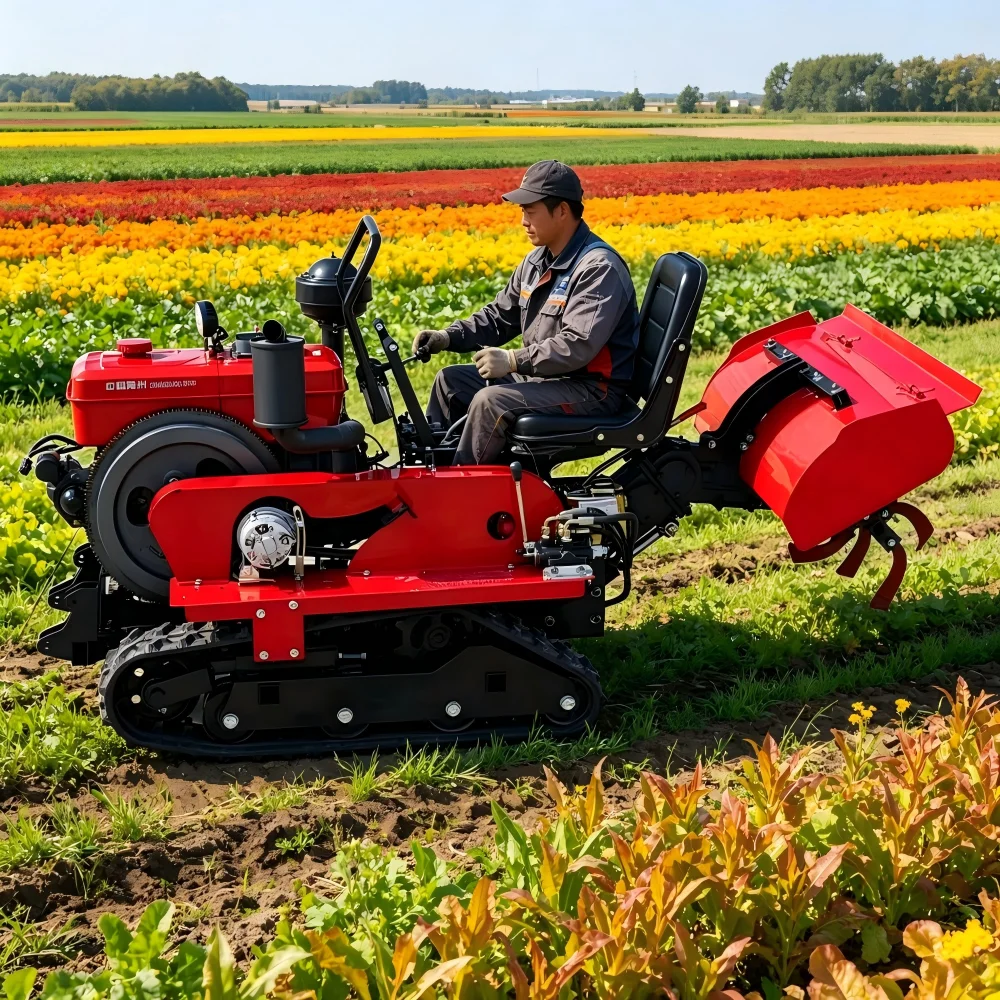 Factory Sales Farming Machinery Mini Micro Tiller Cultivator Quality Walk-behind Agricultural Crawler Tractor for Sale with CE