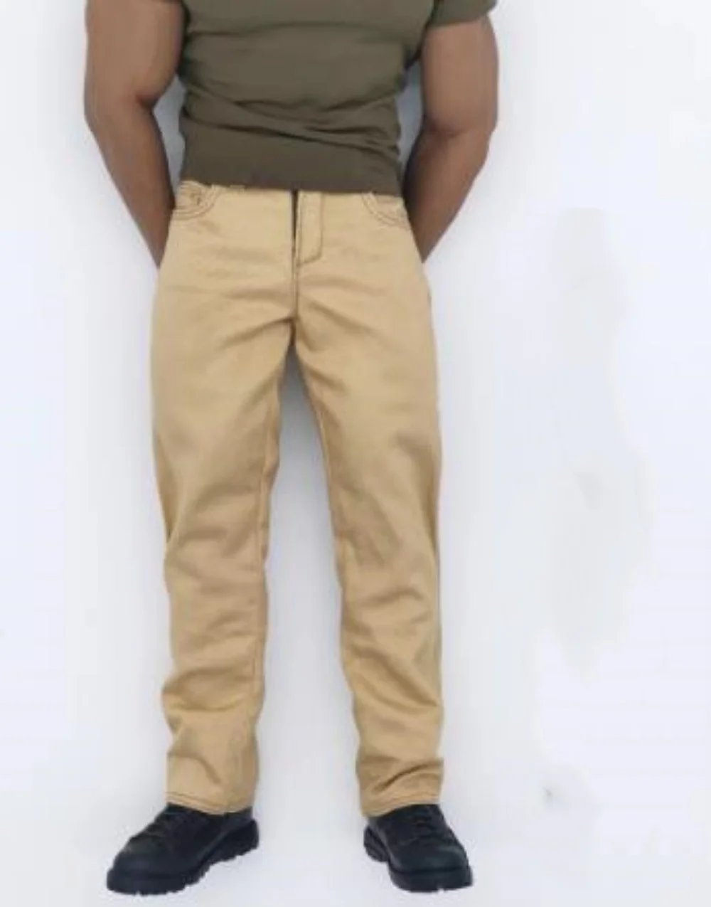 1/6 Soldie Yellow casual pants  Fit 12''   AT027/M34/35 for strong muscular men Action Figure Body Model toys