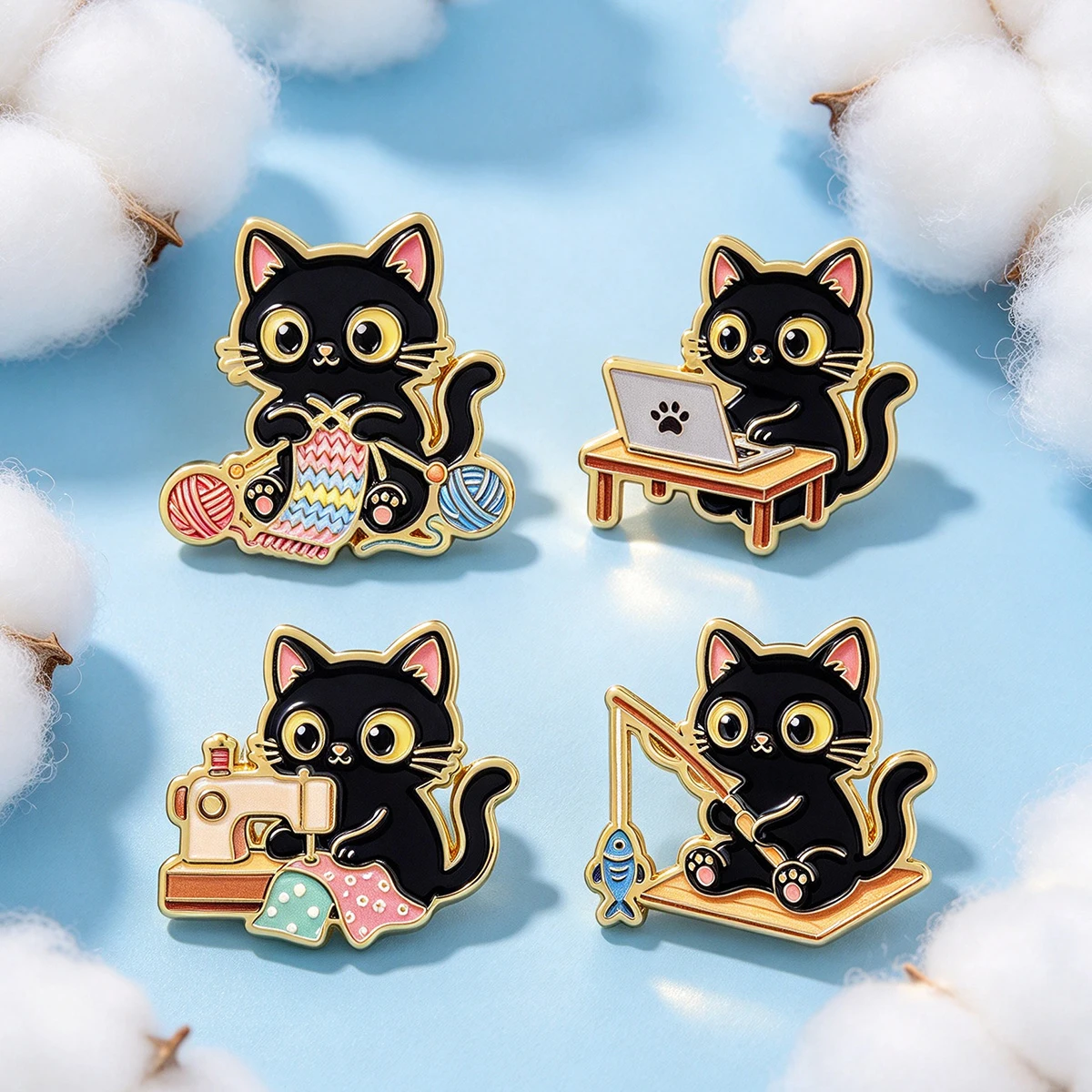 Set da 4 pezzi: spille smaltat - Kawaii Tech Accessories recensione e prezzo