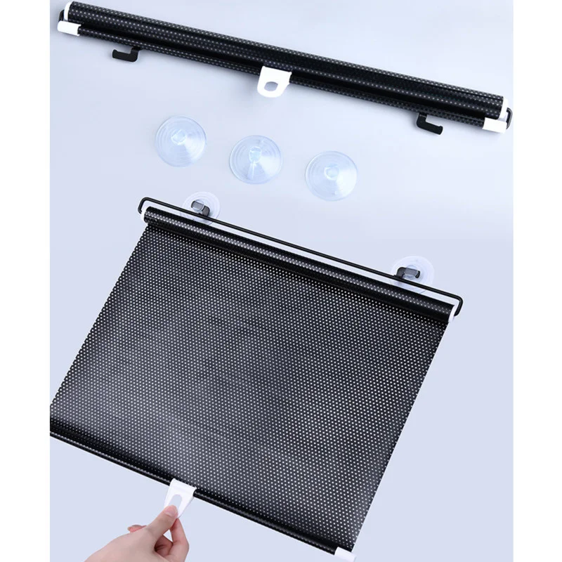 Portable Retractable PVC Sun Shade Curtain Window Glass Shade Roller Blind for Office Bedroom Shading Membrane