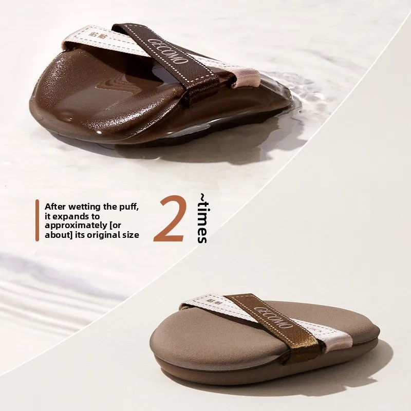 Ice Americano "Tie-Tie" Blending Sponge Double Star Set, Makeup Fit Dry & Wet Two-Way Soft Skin-Friendly Powder Puff.