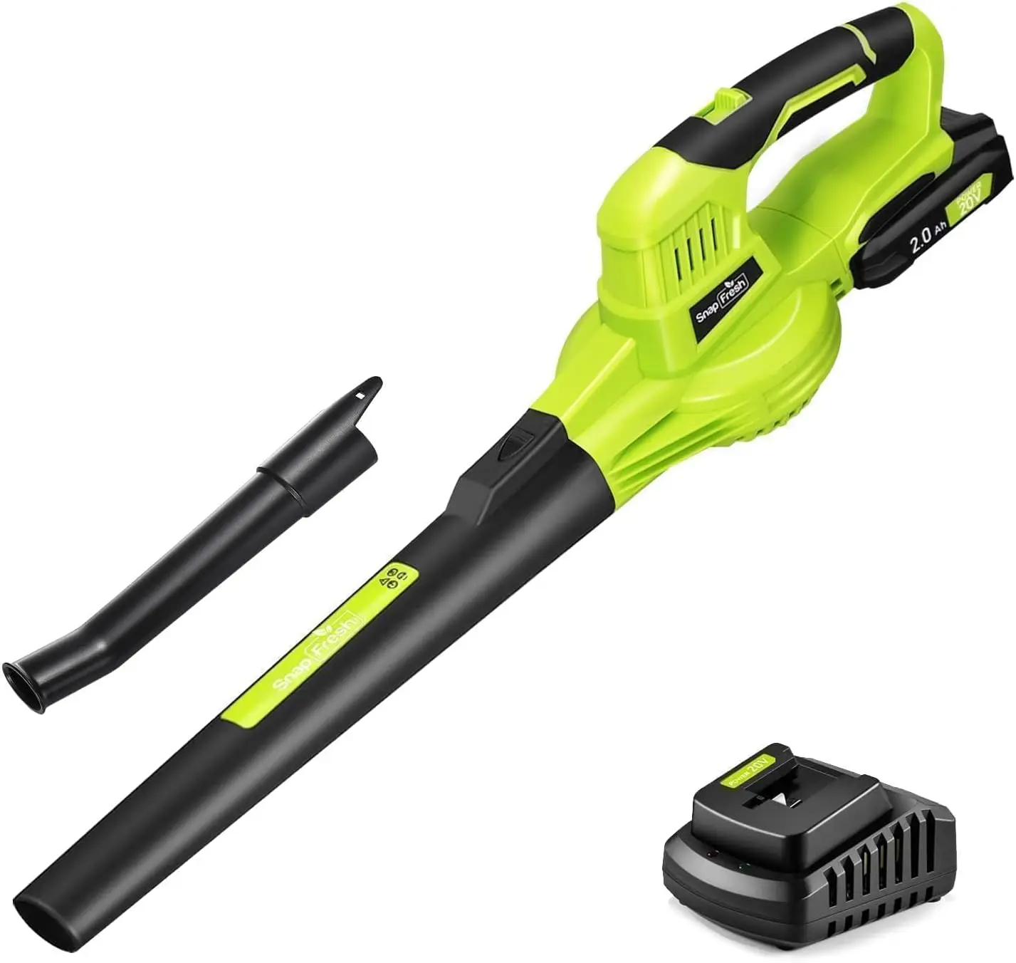 

20V Cordless Leaf Blower with 2.0Ah Battery - Lightweight, Dual-Speed for Lawn and Garden Cleaning