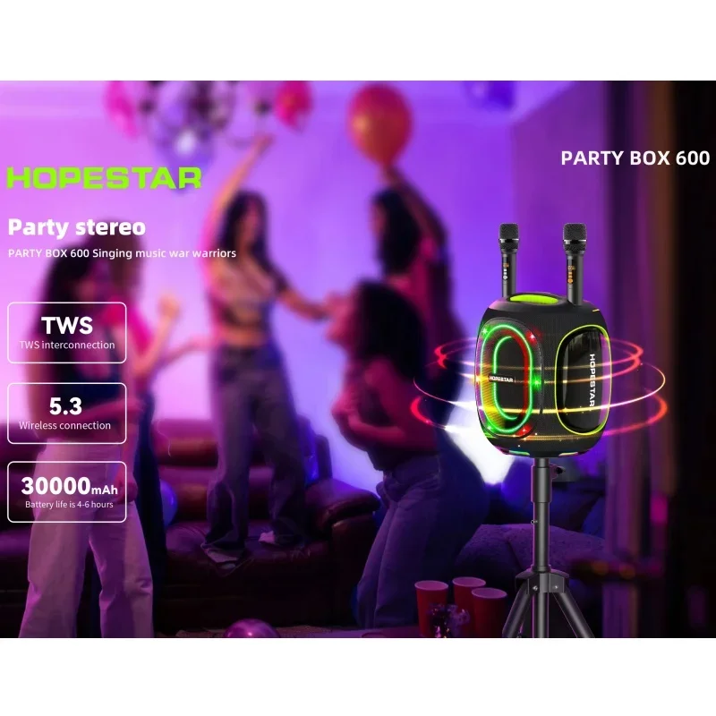 Высокое качество портативный громкоговоритель караоке мощный 300 Вт массивный стерео бас сабвуфер звуковая коробка водонепроницаемые уличные колонки manu