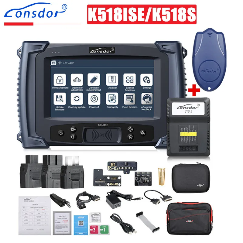 Lonsdor K518ISE/K518S K518 Key Programmer with Cluster Calibration Supports for V-W 4/5th for BMW FEM/BDC and ADP 8A/4A Adapter