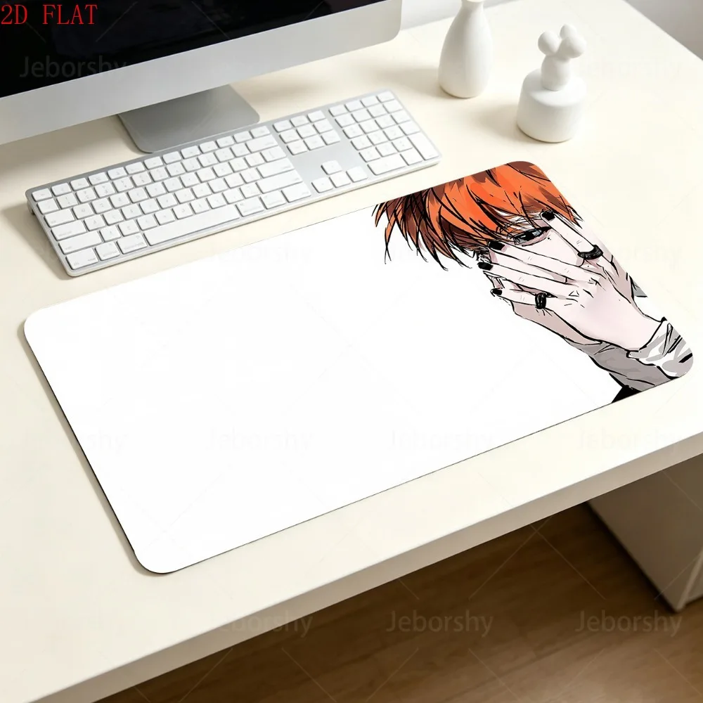 

Minimalist Black and White Anime Gaming Mouse Pad, Large Non-Slip Rubber Desk Mat for PC Laptop Office Home, Manga Sketch Style