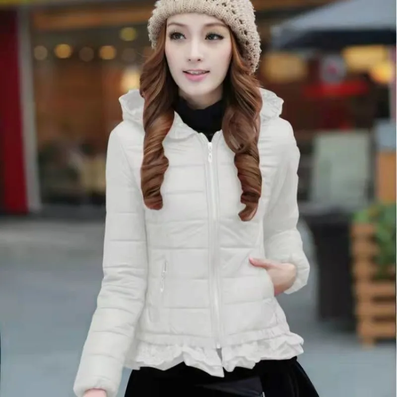 2024 New Women Cotton Jacket Coat Autumn Winter Fashion Warm Parkas Hooded Jacket