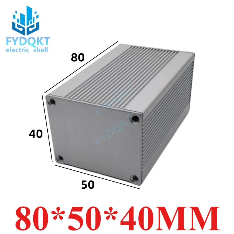 Aluminum alloy Boxes with heat sink aluminum profile  PCB battery box shell 80x50x40mm