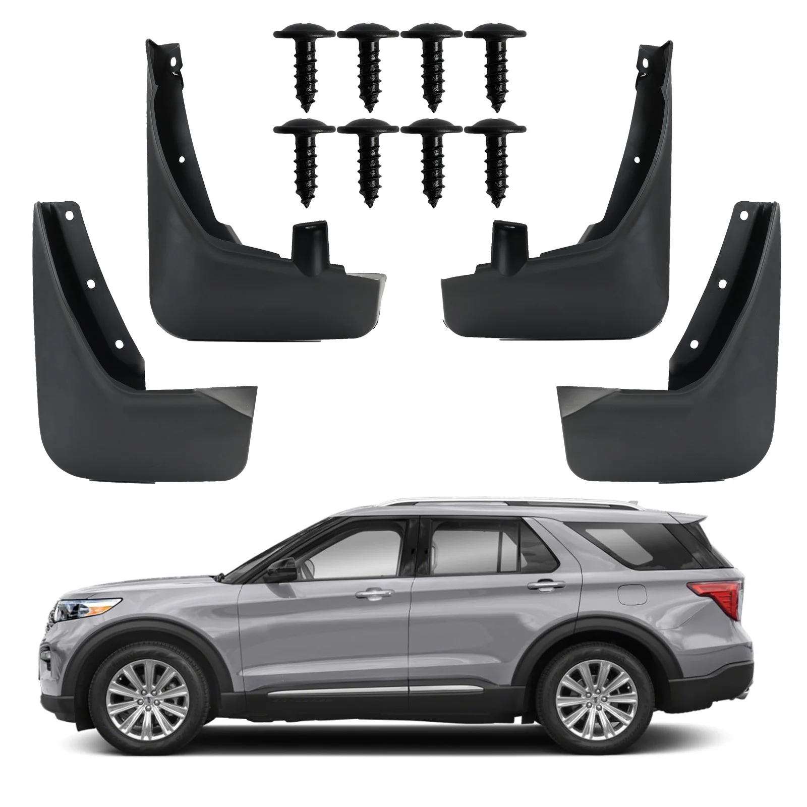 4Pcs For Ford Explorer Splash Guards mudguards Fenders Mudflaps Mud Flaps Mud Guards Front Rear Car Accessories 2020 2021 2022