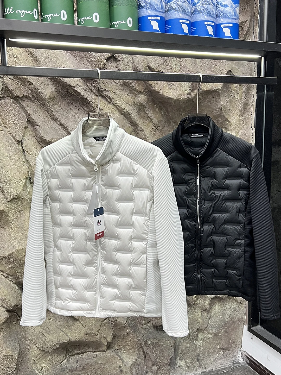 Men's Outdoor Windproof Warm Stand Collar down Jaet Inner  Pred Gel Anti-Drift Polyester Fiber Long Sve Coat