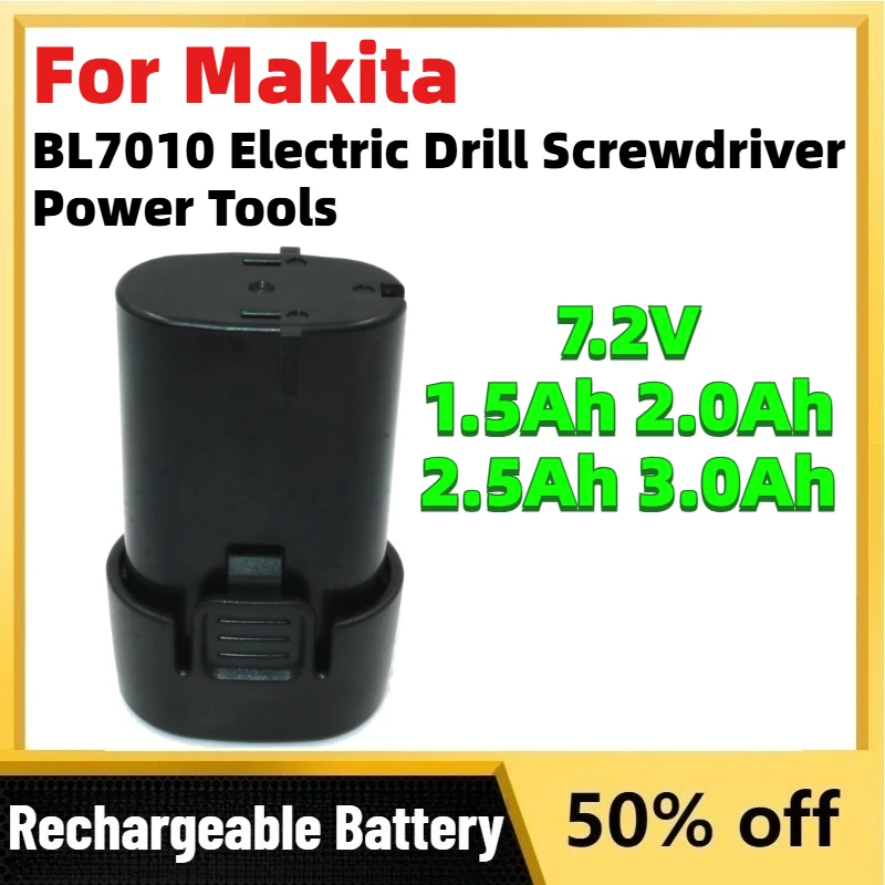 

Новые литий-ионные аккумуляторы 1,5 Ач, 2,0 Ач, 2,5 Ач, 3,0 Ач для Makita 7,2 ВB BL7010, электрическая дрель, отвертка, аккумулятор для электроинструментов