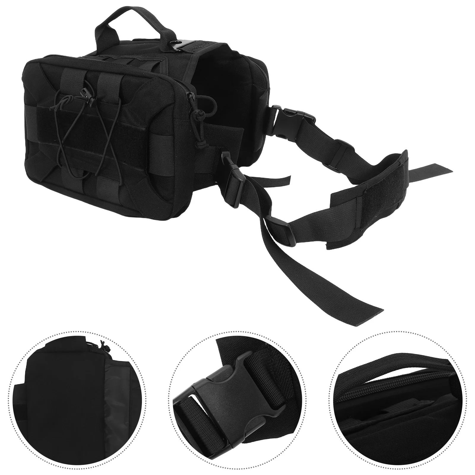 

Dog Saddle Bag: Large Hiking Backpack With Side Pockets For Travel Hunting Training Adjustable Harness For Medium Large