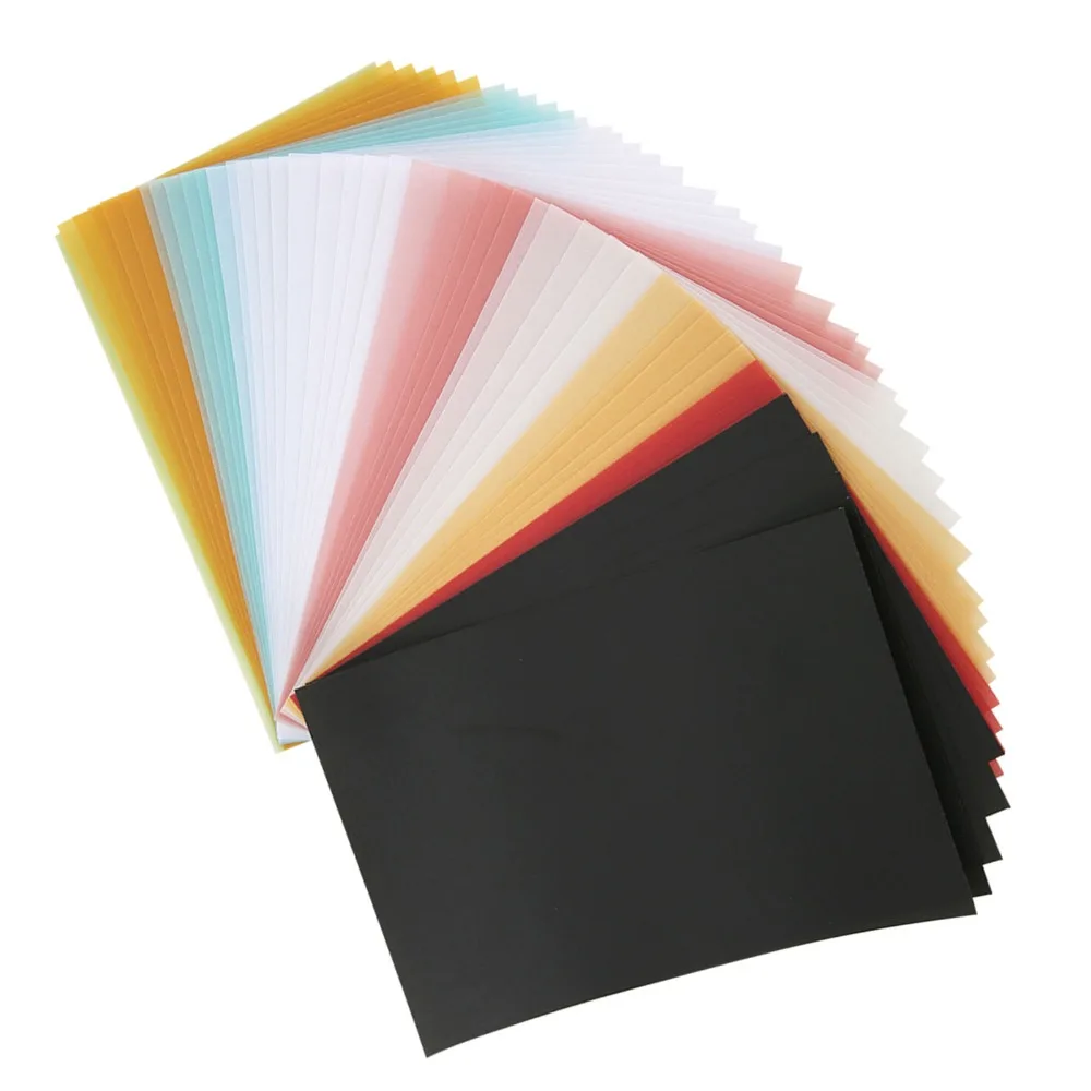 50pcs Tracing Coloured Sulfuric Acid Paper Translucent Multicoloured Transparent Paper 15×10CM Tracing Paper Card Making