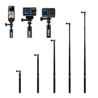 Extendable Pole Handheld Extendable Selfie Stick Portable Vlog Selife Stick Stand for DJI Pocket 3/insta360 X4/Go Pro