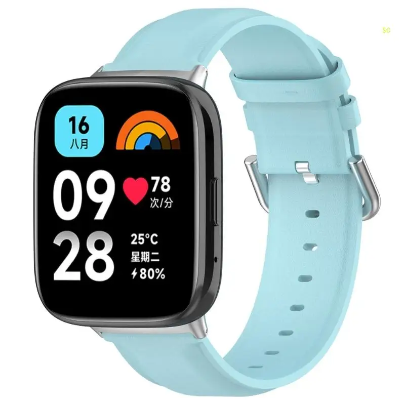 Soft and Comfortable PU Watchband for Watch 3 Active/Lite Adjustable Length Wriststrap Comfortable Wristband Bracelet Dropship