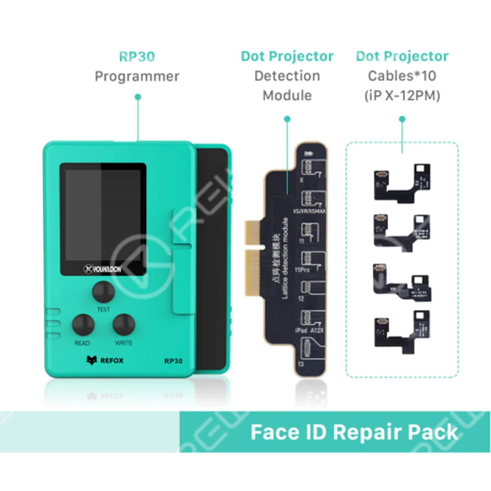 REFOX RP30 Restore Programmer True Tone / Battery / Face ID Dot Projector Detection Module Flex Cable Screen Connect Board