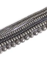 Rondelle Spacer Irony Gray Pyrite Beads Natural Stone Beads DIY Acceories Beads For Jewelry Making Strand 15 Inches