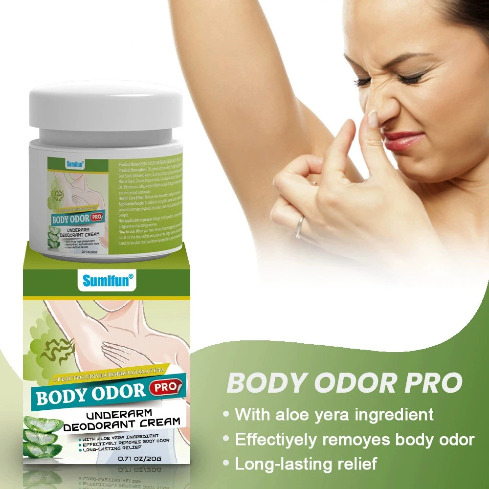 

Body Odor Pro Дезодорант-крем для подмышек Алоэ Вера Крем от запаха подмышек Крем для удаления запаха тела K20136