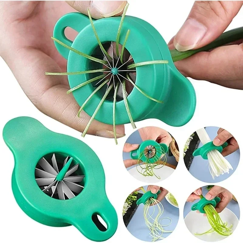 

Green Onion Cutter Superfine Onion Flower Cutter Shredded Slicer Graters Easy Manual Vegetable Shredder Mini Kitchen Accessories