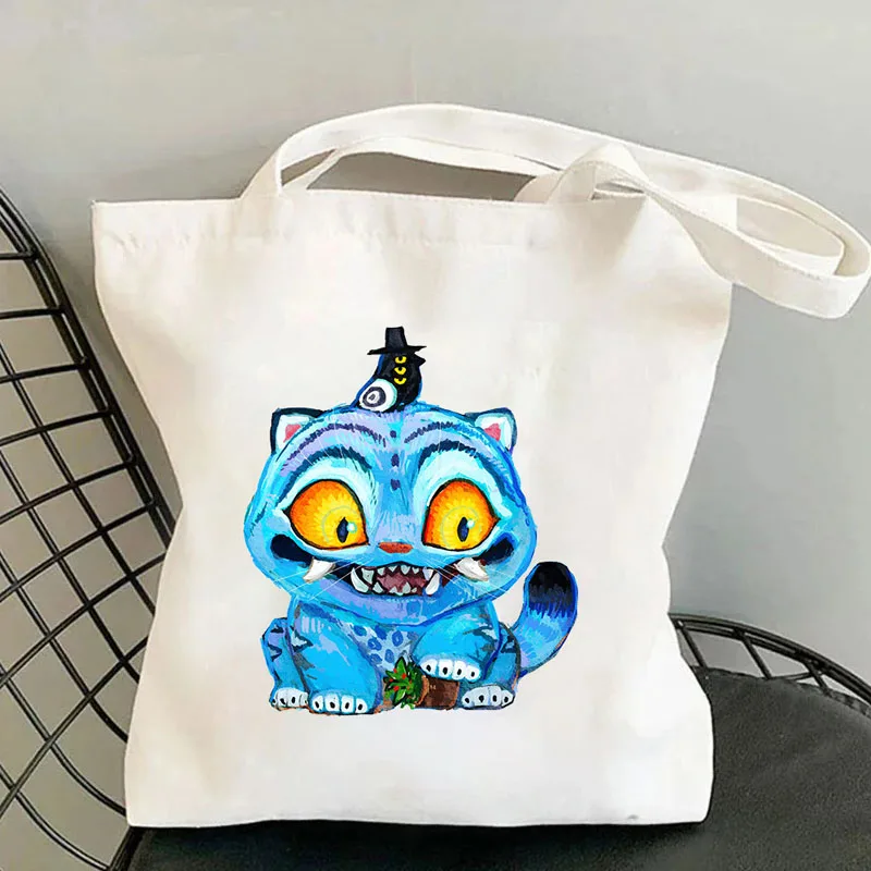 Kpop Demon Hunter Canvas Tas Meisjes Eenvoudige Grote Capaciteit Demon Hunters Vrouwen Handtas Schoudertas Tote Herbruikbare Student Boekentas