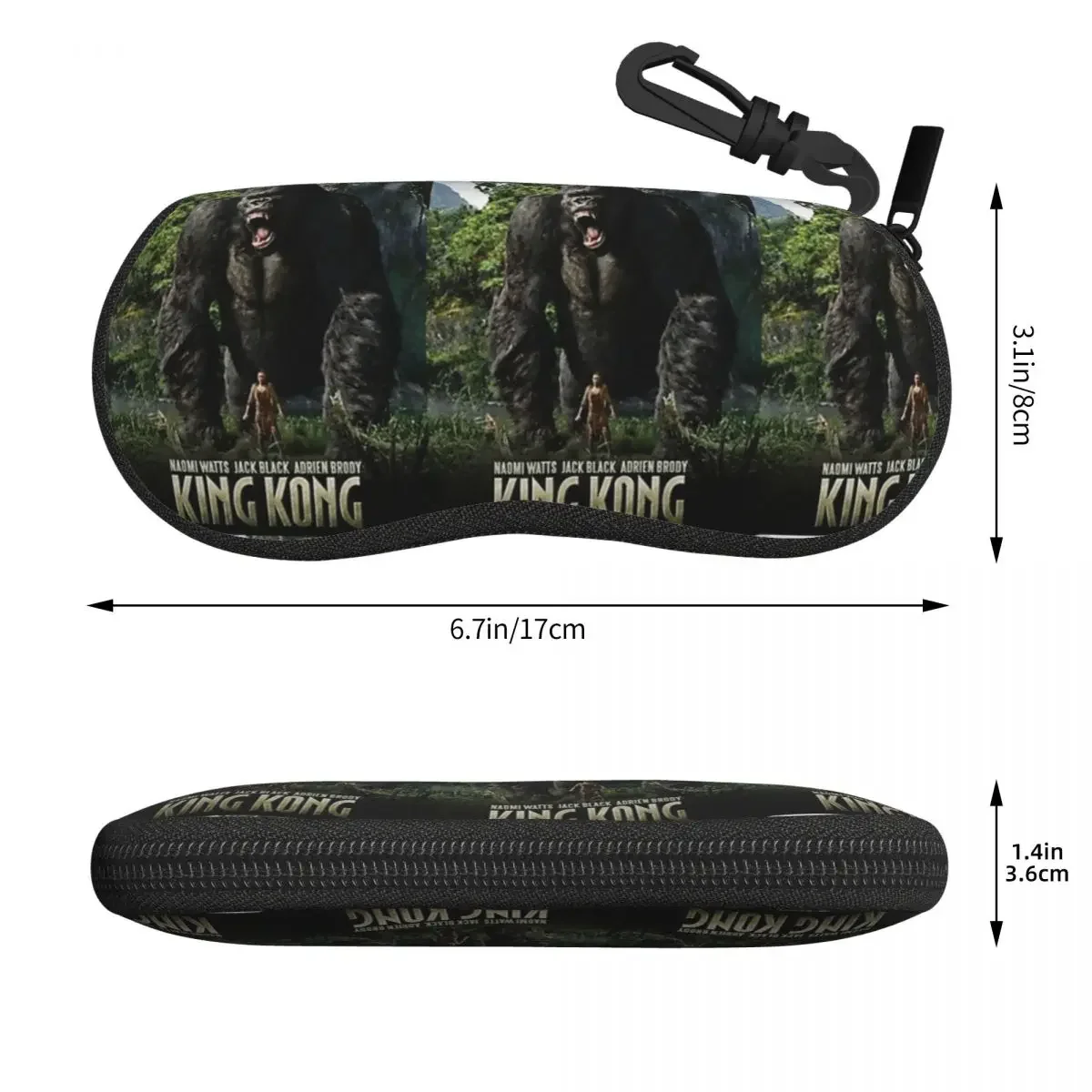 King Kong Shell Glasses Case Protective Sunglasses Box Women Men Soft Eyeglass Bag Pouch image 2