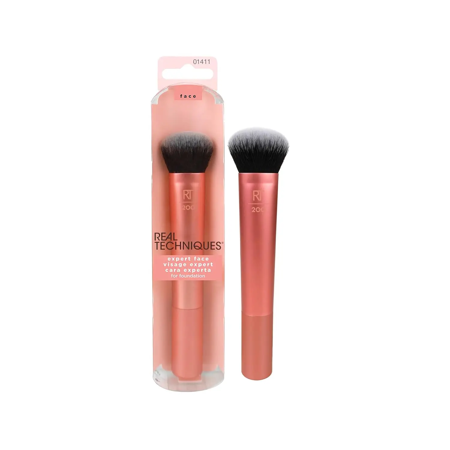 

Профессиональная кисть для тональной основы, обеспечивающая безупречный финиш, с плотным ворсом для нанесения жидких и кремовых текстур, веганская, без жестокости к животным, 1 шт.