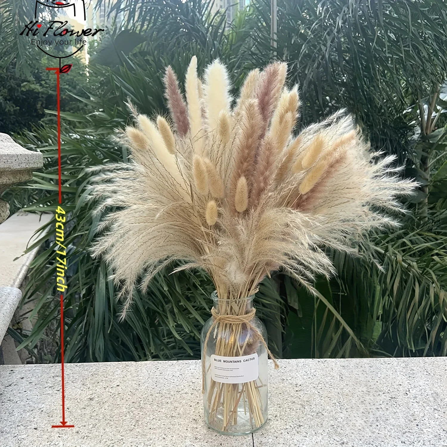 

85PCS Dried Flowers Pampas Grass Natural Bouquet Boho Home Room Decor Fluffy Rabbit Tail Wedding Party Christmas Decoration 2024