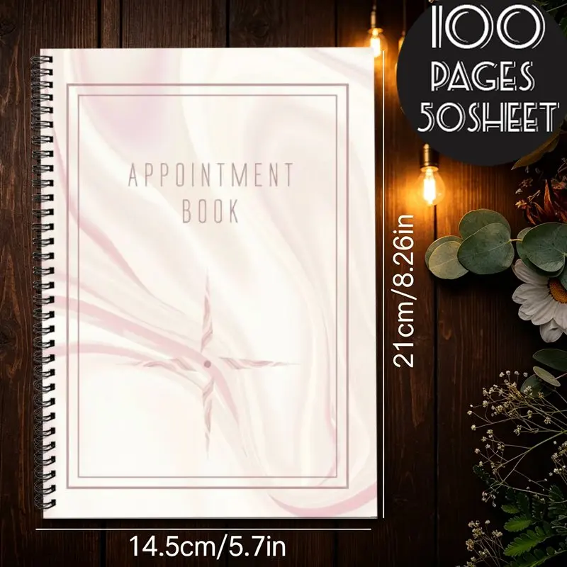 A5 Salon Appointment Book,Appointment Planner for Hair Stylist,Everyday Schedule Organizer for Nail & Pets Grooming Appointment