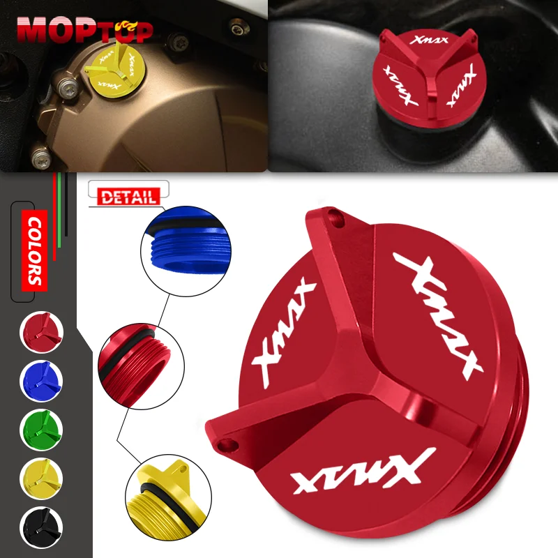 

New For XMAX 400 xmax 250 300 2016-2024 Motorcycle Engine Oil Cap Bolt Oil Filler Cap Plug Accessories XMAX250 XMAX300 XMAX400