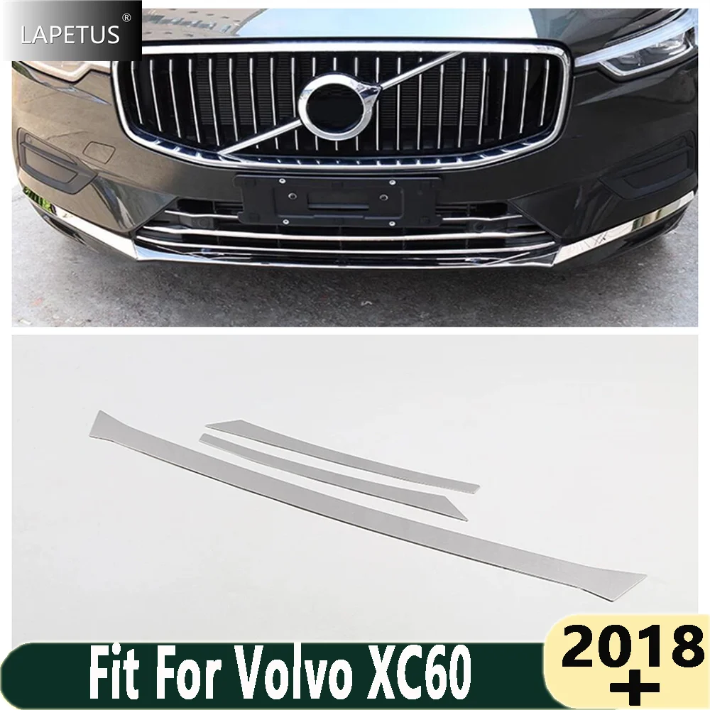 

Для Volvo XC60 2018-2022 автомобильный передний бампер, нижняя решетка, ремонтная отделка, внешняя отделка автомобиля, модификация, украшение из нержавеющей стали, стиль