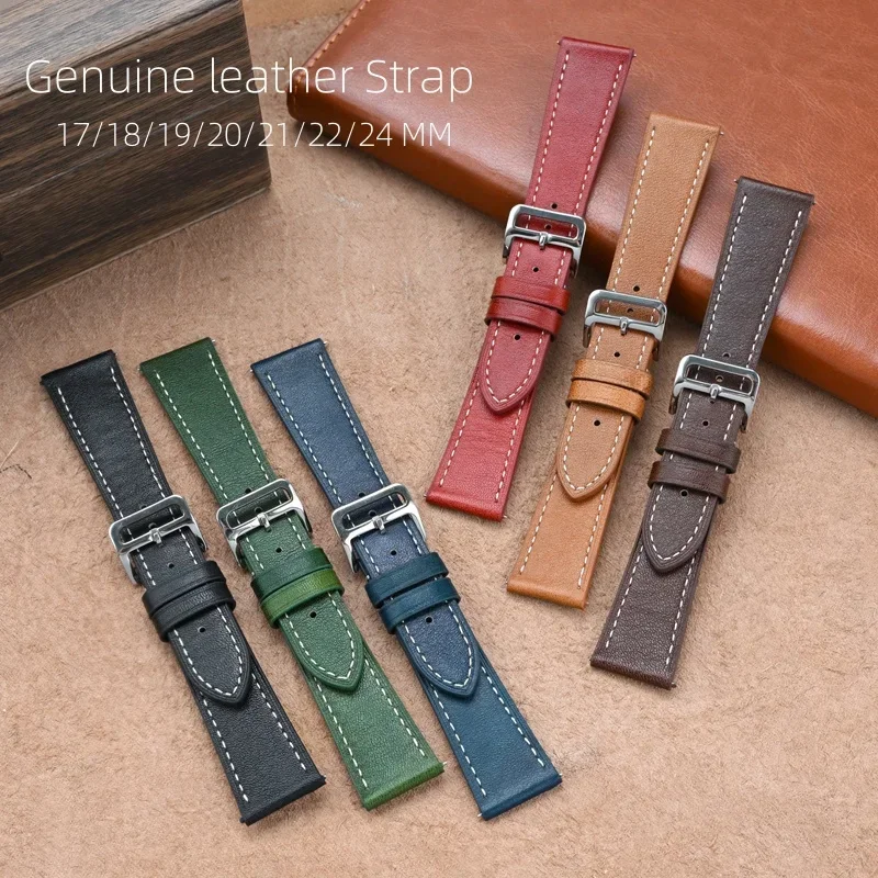 

YPMУниверсальный масляный воск из натуральной кожи, ремешок для часов 17 мм, 18 мм/19 мм/20 мм/21/22/24 мм, быстросъемный ремешок для часов, деловой браслет в стиле ретро