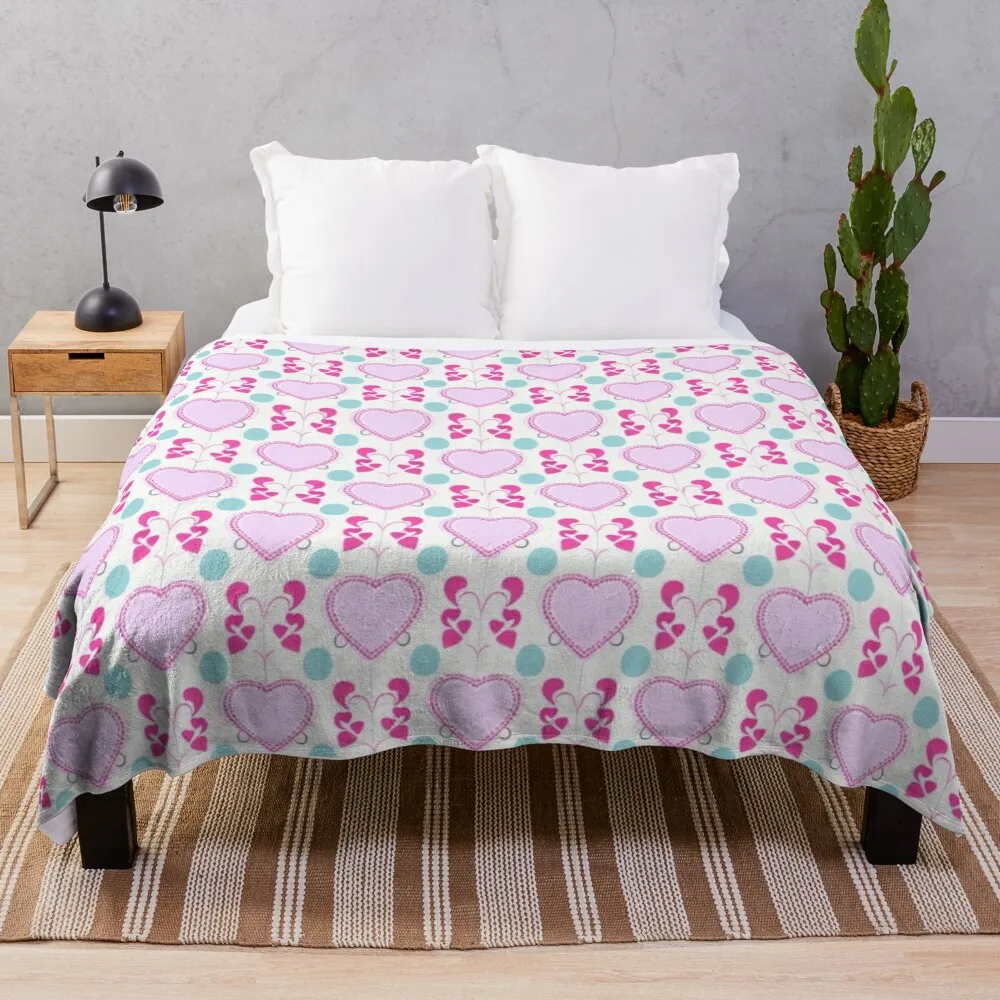 

Heart Print Throw Blanket Soft Beds Extra Large Throw Decoratives Blankets