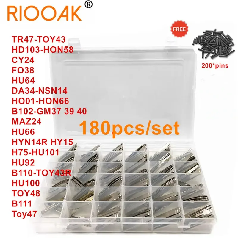180pcs Car key Remote KD Key Blade KD VVDI Xhorse JMD Remotes with Box 200pins For Toyota BMW VW AUDI Honda Nissan jeep