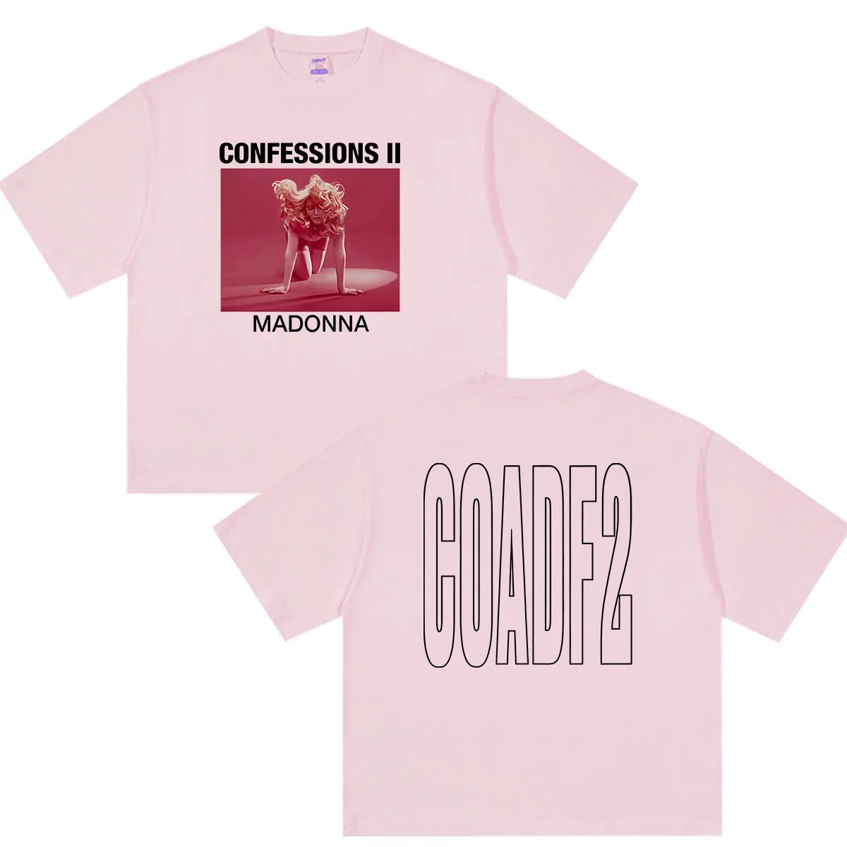 Madonna Confessions II Tour 2026 Grafik-T-Shirts für Herren und Damen, Kleidung, Mode, Vintage-T-Shirt, lässig, 100 % Baumwolle, übergroßes T-Shirt – Detail 4