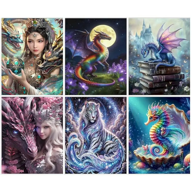 CHENISTORY Modern Painting by Numbers Kits Number Painting Animal Handmade Paint by Numbers Adults Crafts Kill Time Home Decor