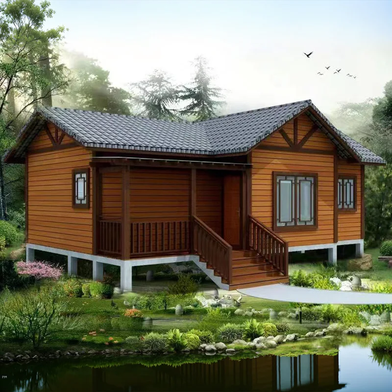 Outdoor assembly wooden house mobile villa scenic camping antiseptic wood living tree house homestay farm wooden house