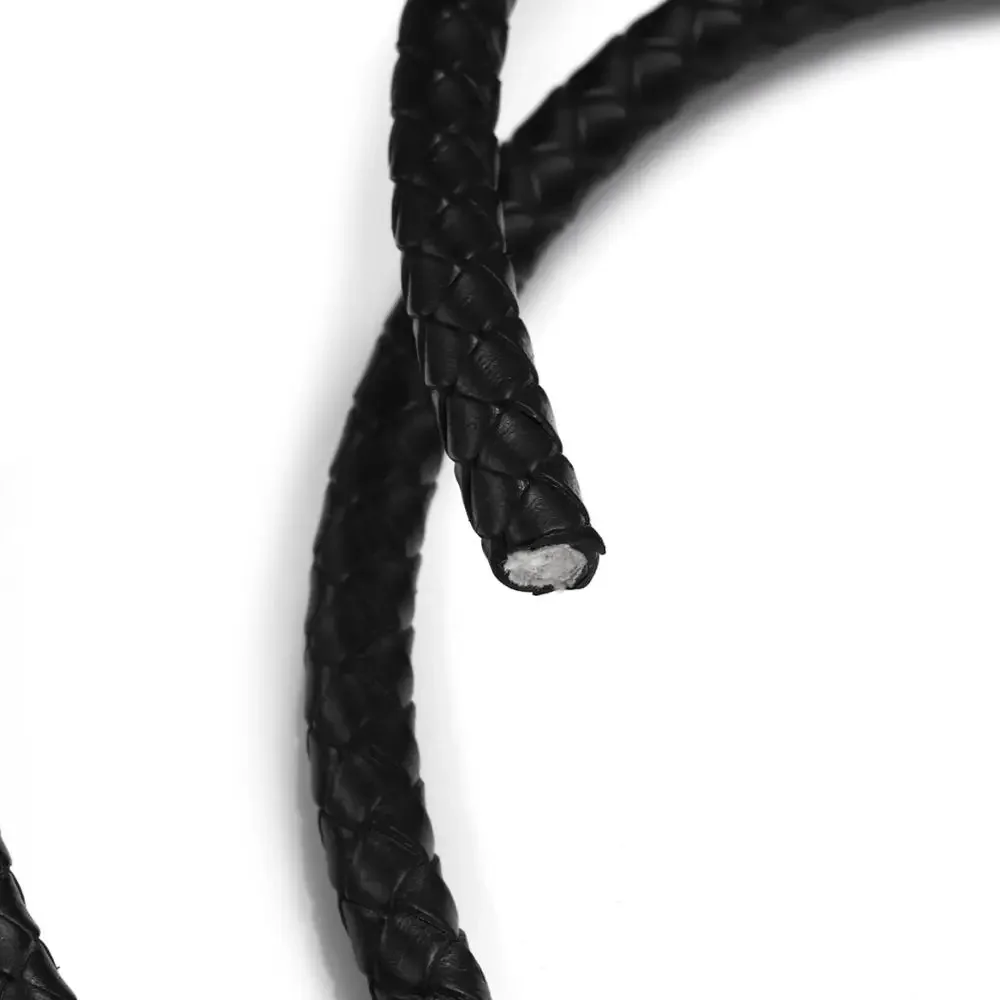 1Meter 6mm 8mm Round Braided Leather Cord String Rope For Women Men Bracelet Jewelry Craft Making DIY Finding Accessories