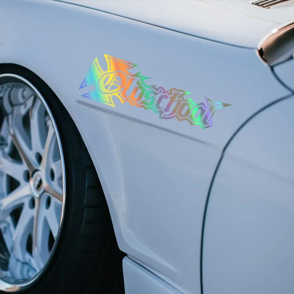Old School Alphabet Racing Car Sticker Vinyl Window Decal Auto Styling DIY Decoration Accessories