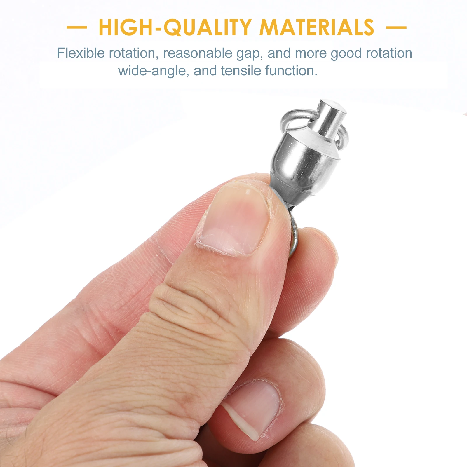 

10pcs Stainless Steel Bearing Swivels Flexible Rotation Wide Angle Tensile Function Fishing Swivel Connector Rolling Swivels