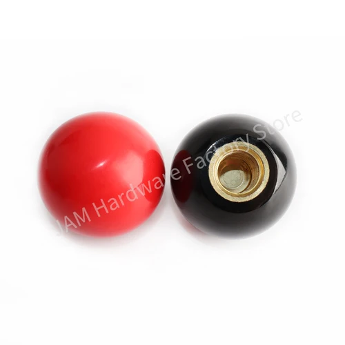 Imagen 2 del producto M4/M5/M6/M8/M10/M12/M16 nuevo producto mango bola perilla máquina herramienta reemplazo mango redondo rojo negro cobre bola de resina fenólico