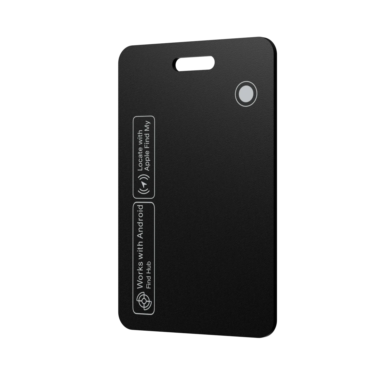 Rectangular Black Smart Tag Remote Controlled Portable Light Anti-Tracking Alarm System and  Android Ios Google Find My