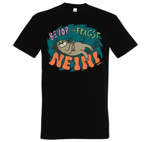 Youth Designz NEIN Faultier Shirt Herren T-Shirt mit Print Lustig Faultier Fun