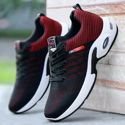 New Trendy Fashion Shoes Men's Breathable Lace-Up Running Shoes Light Casual Sports Wear Resistant Mesh Shoes