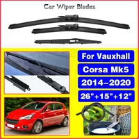 Para Opel Corsa E X15 2014-2020 Vauxhall Corsa Mk5 limpiaparabrisas delantero trasero accesorios de parabrisas 2018 2019 26 ""15"" 12""