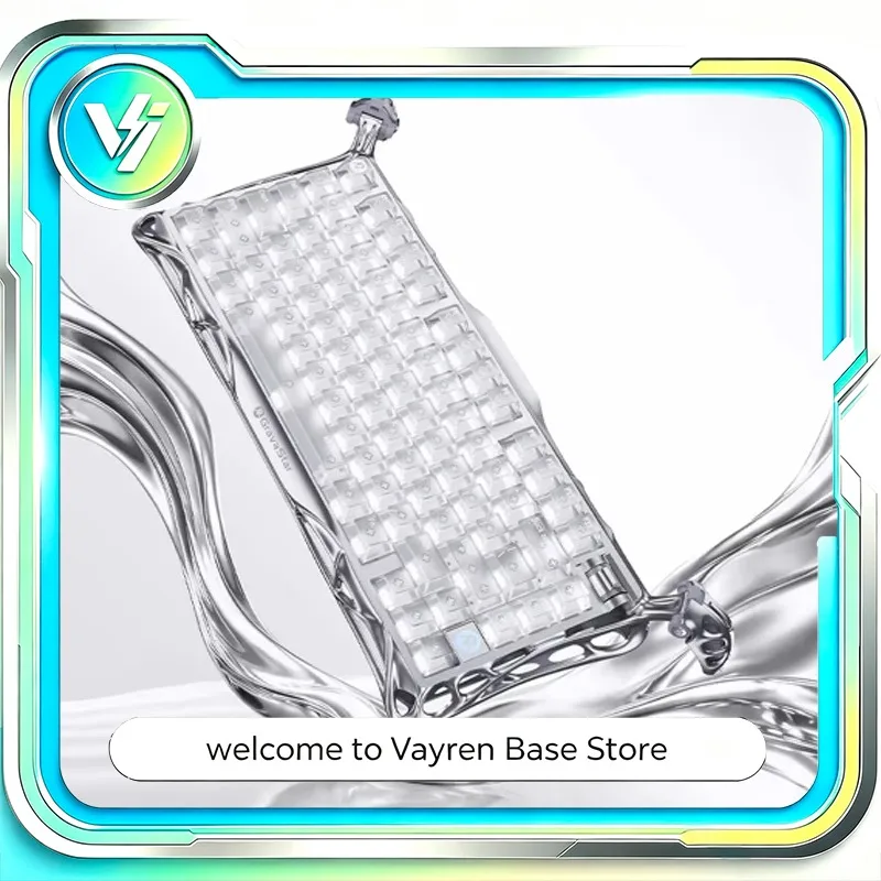 K1PRO Mist Edition Transparent White Mechanical Keyboard Aluminum Alloy Tri‑Mode RGB Backlight for Gaming Desktop Office Setup